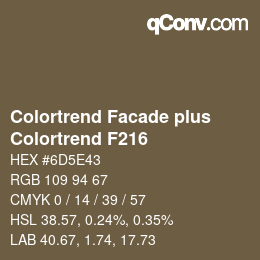 Farbcode: Colortrend Facade plus - Colortrend F216 | qconv.com