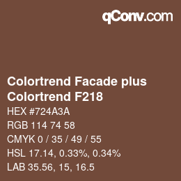 カラーコード: Colortrend Facade plus - Colortrend F218 | qconv.com
