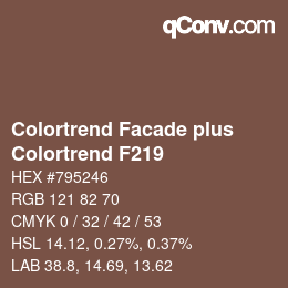Farbcode: Colortrend Facade plus - Colortrend F219 | qconv.com