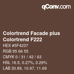 Farbcode: Colortrend Facade plus - Colortrend F222 | qconv.com