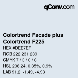 Farbcode: Colortrend Facade plus - Colortrend F225 | qconv.com