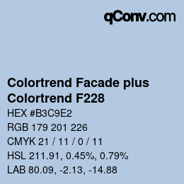 Farbcode: Colortrend Facade plus - Colortrend F228 | qconv.com