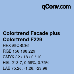Farbcode: Colortrend Facade plus - Colortrend F229 | qconv.com