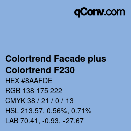 Código de color: Colortrend Facade plus - Colortrend F230 | qconv.com