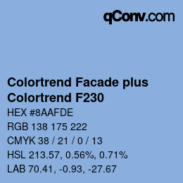 Code couleur: Colortrend Facade plus - Colortrend F230 | qconv.com