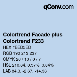 Color code: Colortrend Facade plus - Colortrend F233 | qconv.com