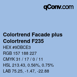 Color code: Colortrend Facade plus - Colortrend F235 | qconv.com