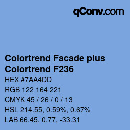 Color code: Colortrend Facade plus - Colortrend F236 | qconv.com