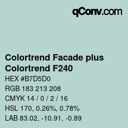 Farbcode: Colortrend Facade plus - Colortrend F240 | qconv.com