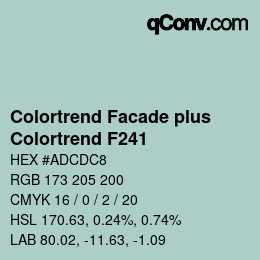 Color code: Colortrend Facade plus - Colortrend F241 | qconv.com