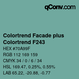 Farbcode: Colortrend Facade plus - Colortrend F243 | qconv.com
