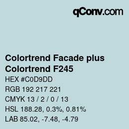 カラーコード: Colortrend Facade plus - Colortrend F245 | qconv.com