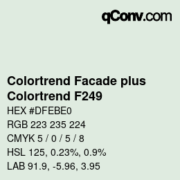 Farbcode: Colortrend Facade plus - Colortrend F249 | qconv.com