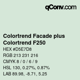 Farbcode: Colortrend Facade plus - Colortrend F250 | qconv.com
