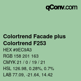 カラーコード: Colortrend Facade plus - Colortrend F253 | qconv.com