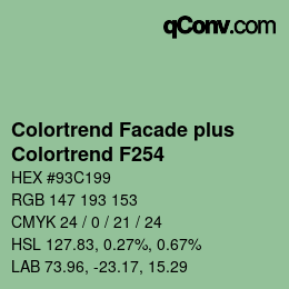 Color code: Colortrend Facade plus - Colortrend F254 | qconv.com