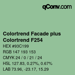 Código de color: Colortrend Facade plus - Colortrend F254 | qconv.com