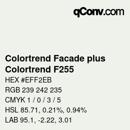 Farbcode: Colortrend Facade plus - Colortrend F255 | qconv.com