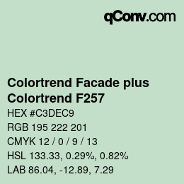 Farbcode: Colortrend Facade plus - Colortrend F257 | qconv.com