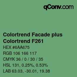 Farbcode: Colortrend Facade plus - Colortrend F261 | qconv.com