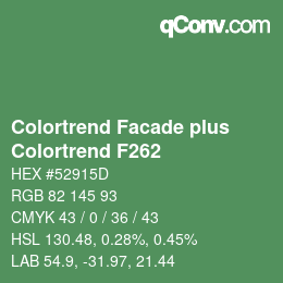 Farbcode: Colortrend Facade plus - Colortrend F262 | qconv.com