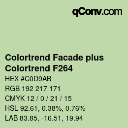 Color code: Colortrend Facade plus - Colortrend F264 | qconv.com