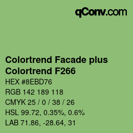 Farbcode: Colortrend Facade plus - Colortrend F266 | qconv.com