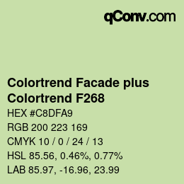 Farbcode: Colortrend Facade plus - Colortrend F268 | qconv.com