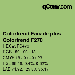 Farbcode: Colortrend Facade plus - Colortrend F270 | qconv.com