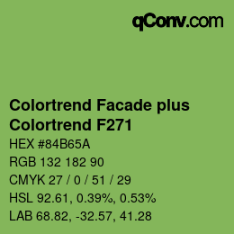 Color code: Colortrend Facade plus - Colortrend F271 | qconv.com