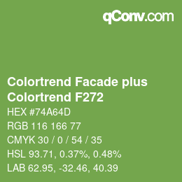 カラーコード: Colortrend Facade plus - Colortrend F272 | qconv.com