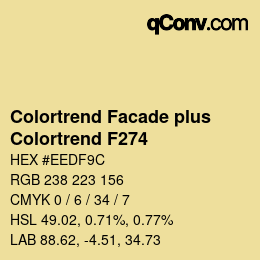 Farbcode: Colortrend Facade plus - Colortrend F274 | qconv.com