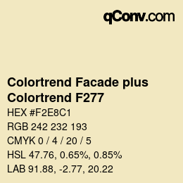 Código de color: Colortrend Facade plus - Colortrend F277 | qconv.com