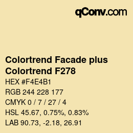 Color code: Colortrend Facade plus - Colortrend F278 | qconv.com - big