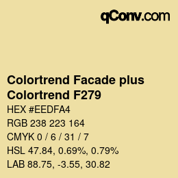 Farbcode: Colortrend Facade plus - Colortrend F279 | qconv.com