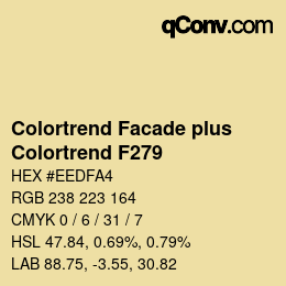 カラーコード: Colortrend Facade plus - Colortrend F279 | qconv.com