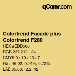 Farbcode: Colortrend Facade plus - Colortrend F280 | qconv.com