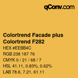 Farbcode: Colortrend Facade plus - Colortrend F282 | qconv.com