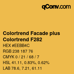 Color code: Colortrend Facade plus - Colortrend F282 | qconv.com