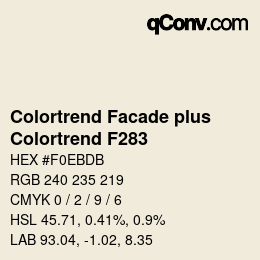 Farbcode: Colortrend Facade plus - Colortrend F283 | qconv.com