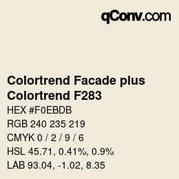 カラーコード: Colortrend Facade plus - Colortrend F283 | qconv.com