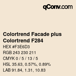 Farbcode: Colortrend Facade plus - Colortrend F284 | qconv.com