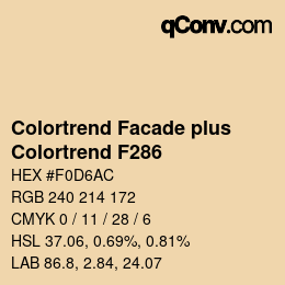 Farbcode: Colortrend Facade plus - Colortrend F286 | qconv.com