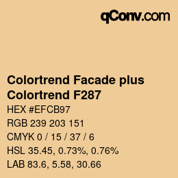 Farbcode: Colortrend Facade plus - Colortrend F287 | qconv.com