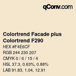 Farbcode: Colortrend Facade plus - Colortrend F290 | qconv.com