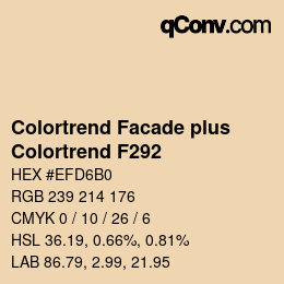 Color code: Colortrend Facade plus - Colortrend F292 | qconv.com