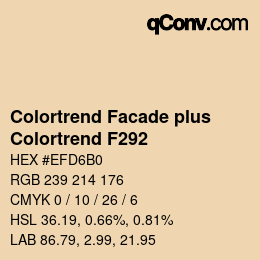 カラーコード: Colortrend Facade plus - Colortrend F292 | qconv.com