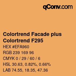 Color code: Colortrend Facade plus - Colortrend F295 | qconv.com