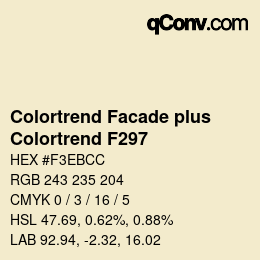 Code couleur: Colortrend Facade plus - Colortrend F297 | qconv.com