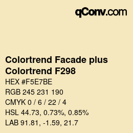 カラーコード: Colortrend Facade plus - Colortrend F298 | qconv.com